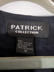 Patrick Collection Black Silk Sheath Dress And 4 Button Jacket Size 12 RN 84985