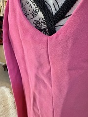 Vtg Bullock’s Wilshire Bubble Gum Barbie Dress Scarf High Neck Shift Mod 60s S