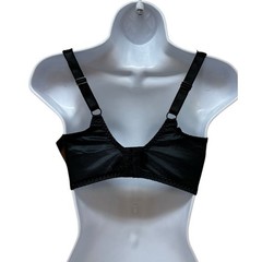 Vtg Olga Lacy Textures Bra 34DD Full Figure Underwire Lace Black #33580 NEW