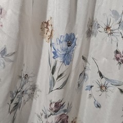 VTG USA VANITY FAIR LACY NIGHT GOWN NYLON FLOWER WHITE PURPLE BLUE ROMANTIC SOFT