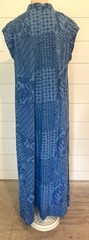 Vntg 1990s Hawaiian muumuu maxi dress peasant dress blue patchwork print XL B 48