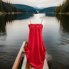 Vintage Red Nightgown Glossy Satin Sz M Long Lacey Spaghetti Straps 100% Nylon