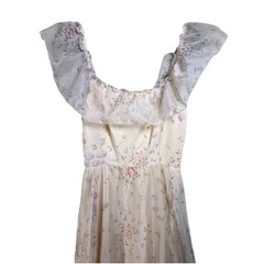 International Ladies Garment Workers Union whimsical Prairie 70s Ruffled Dress
