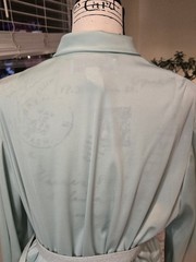 Vintage Dress BLOUSE &SKIRT with Belt Beautiful Turquoise Color See Measurements