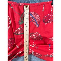 Vintage Jones New York Country Pants Womens 8 30×25.5 Red Umbrella Print Cropped