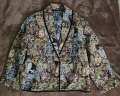 VINTAGE NEW IDENTITY AOP CAT TAPESTRY BLAZER SIZE L/XL?