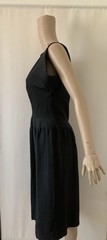 Stunning Vintage 60s Werle Beverly Hills Bullocks Wilshire Black Cocktail Dress