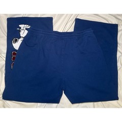 Peanuts Snoopy Wide Leg Baggy Sweatpants Women’s XL Blue Embroidered Streetwear