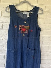 Bobbie Brooks Women’s VTG 90s Denim Maxi Dress School Teacher Cottagecore
