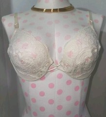 Vintage Victoria’s Secret Gold Label IVORY Lace Bra 70817-Size 34B – USA Made