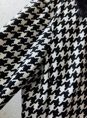 Vintage Pine Cove Houndstooth Jacket Zip-up Women’s 8 Fuzzy Collar Y2K 90s Clean