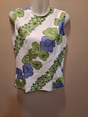 Vintage 1960s/70’s Mod Polyester Devon Women’s Top Sleeveless Shirt 12 Purple