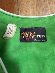NWT 70 VINTAGE RUSS DUPONT DACRON SZ 12 POLYESTER GREEN DEADSTOCK SWEATER JACKET