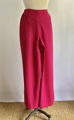 Vintage 1970’s Tan Giudicelli Fuchsia Wool Flannel Capelet and Trousers
