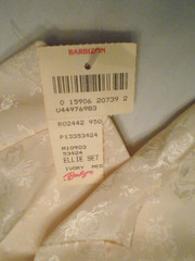 VINTAGE NWT Barbizon Ellie Set Ivory Med Nightie & Robe w/ Belt Polyester Lovely