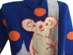 Princess Diana replica sweater pullover Koala Bear 1980’s blue adorable!