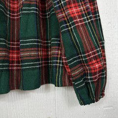 Vintage “Mountain Artisans” West VA Wool Red Green Plaid Peasant Top 70’s