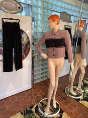 VTG 80s Women POSITIVE ATTITUDE BLACK TAUPE SIZE 6 women Pants Suit