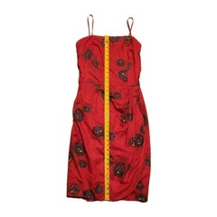 Rare 50s Pauline Lake Royal Hawaiian Hotel Polished Cotton Wrap Sarong Dress XS