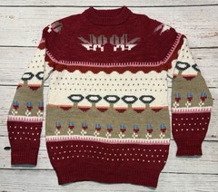 Vtg Peruvian Tribal Handknit Wool Sweater Medium?Measurements For Size