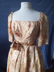 Suzy Perette 1960s Yellow Party Dress Vintage Small Size Beautiful