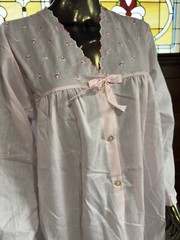 Vtg Carole Perm Press Kodel Poly Cotton Blend Pink Long Night Gown Sleepwear XL