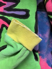 1989 Vintage Hand painted Neon Kozmik Crewneck Sweater Size XL.
