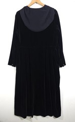 VTG Laura Ashley Black Velvet Midi Dress UK 14 US 12 / L Victorian Renaissance