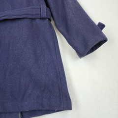 Vintage 40s Davis Of Boston Womans Wool Belted Navy Military Style Lined Coat