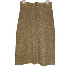 Evan Picone Vintage 70’s 100% Wool A-Line Tweed Skirt with Front Pleat Size 10 T