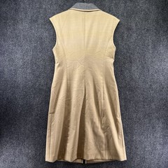 Vtg Escada Dress Vest 36 Small Beige Virgin Wool EU Luxury Structured Neutral