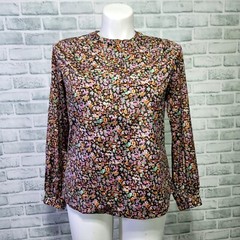 Vintage 70s Replique Collection by Lady Manhattan Womens XL Floral Blouse L/S