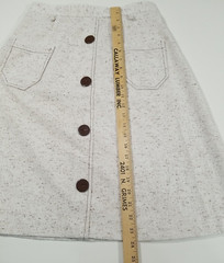 Vintage 60s Womens Dress Suit 2 Piece Skirt Top Button Long Sleeve Double Knit