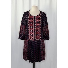 Anthropologie VANESSA VIRGINIA Kaleidoscope Beaded Shirtdress Dress Medium