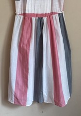 Vintage St Michael Dress Stripe Sundress 0 2 XS UK Pleated 1970s 1980s
