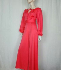 70s corset belt wide leg palazzo jumpsuit S