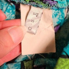 Melrose Vintage Teal Geometric Abstract Print Midi Skirt High Waist Elastic 80s