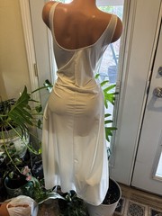 VTG SILKY SATIN SHINY NYLON SPANDEX FULL 80S NIGHTGOWN SCARCE