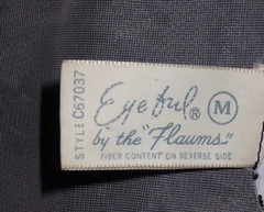 Vintage EYEFUL by “FLAUMS” Medium M PEIGNOIR Robe Cover Black & Pink Ribbon