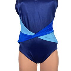 Vintage 60s 70s Women’s Swim Suit Rose Marie Reid French Blue 1 pc NWT sz 14
