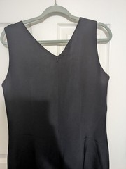 Patrick Collection Black Silk Sheath Dress And 4 Button Jacket Size 12 RN 84985