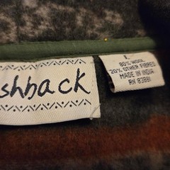 Vtg Flashback Southwestern Wool Blanket Jacket L Aztec Navajo Tribal Santa Fe