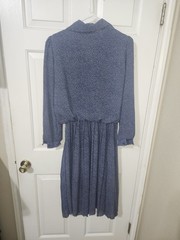 Carriage Court Vintage Dotted Long Sleeved Casuel Dress Size 14