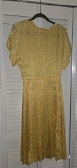 Vintage Albert Nipon Boutique Yellow /White Midi Dress Size 10