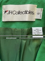 VTG 80s JH Collectibles Green Skirt Suit Set Jacket 6 Skirt 8 St Patrick’s Day