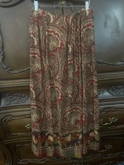 Susan Bristol Vintage Skirt Size 8 Paisley Fruit Print Rayon Made In USA
