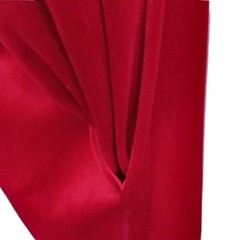 Vintage Caftan Robe House Coat Red Velour 38/40 Made In USA Pocket It’s A Charm