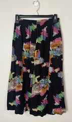 Vtg 80s Peter Popovitch Coloful Art Skirt w/Pockets Sz M