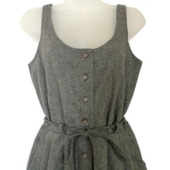 Vintage 1970s JCPenney Fashions Gray Sleeveless Midi Wide-Leg Jumpsuit Size XS/S