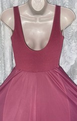 VTG NWOT M L OLGA Deep Rose Pink FULL BODYSILK Nylon Mid length Nightgown 9186